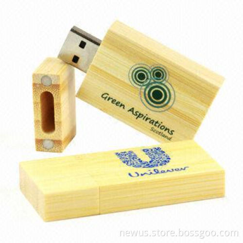 Green Wooden USB Flash Drive
